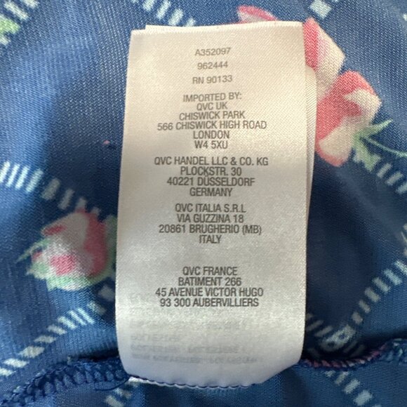 Bob Mackie Wearable Art Rose Trellis Print 3/4 Sleeves Knit Top Size XL - Picture 8 of 9